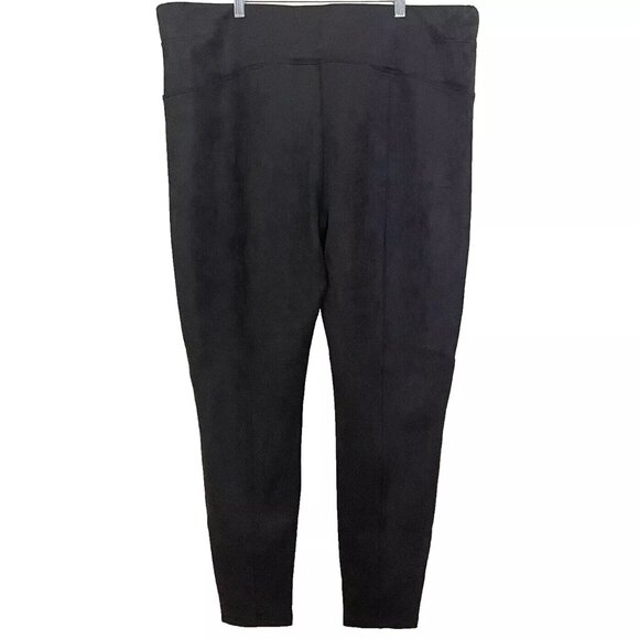 Spanx Stretch Faux Suede High Waisted Leggings 3X Chocolate Brown NWT - Picture 5 of 12